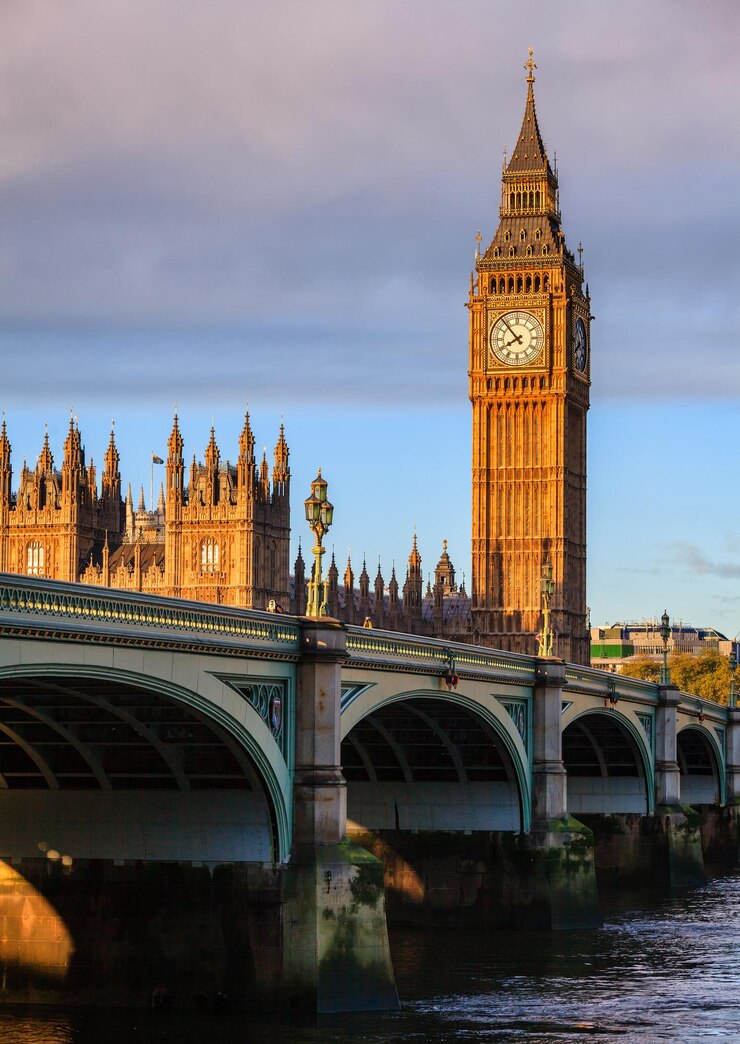 Foto elizabeth tower big ben palast von westminster london uk