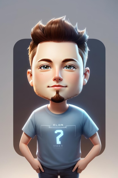 Elon Musk personagem fofo