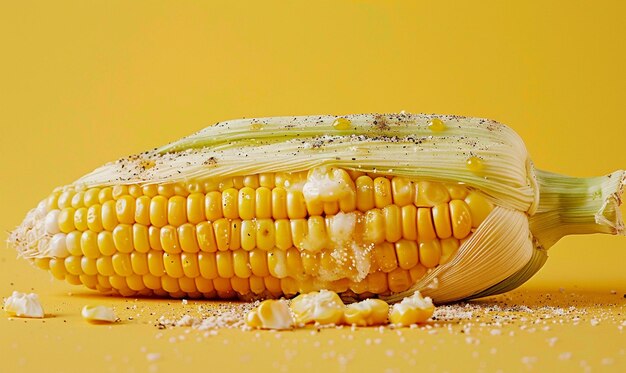 Elote oder mexikanischer gegrillter Mais, der mit cotija-Käse und Chili-Pulver serviert wird