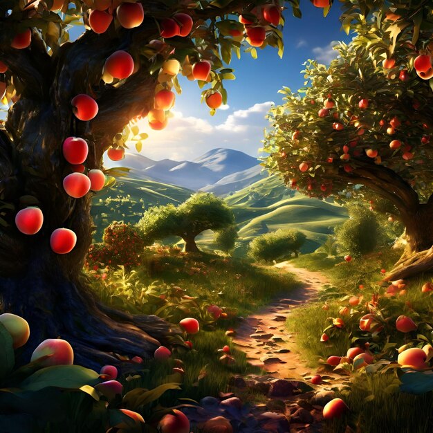 Em um vale escondido encontra-se um pomar cheio de frutas encantadas
