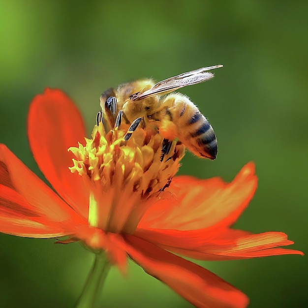 Em uma abelha de flor