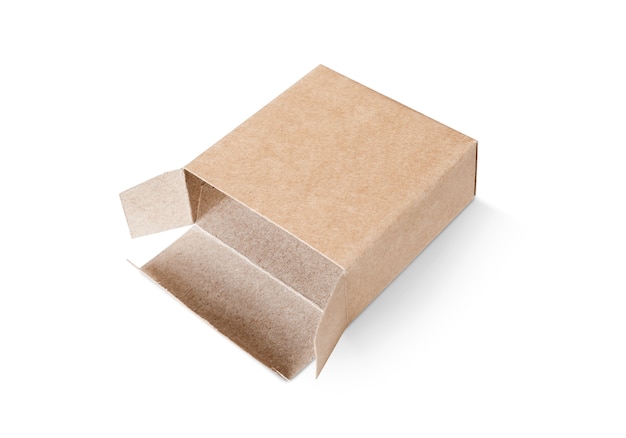 Embalaje en blanco abierto caja de papel reciclado kraft para producto