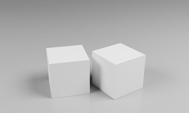 Foto embalaje de caja cerrada en renderizado 3d para maqueta de marca