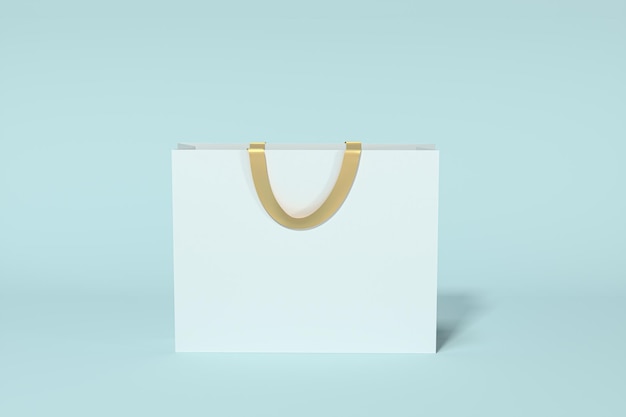 Embalaje de producto de bolsa de compras de papel renderizado 3d