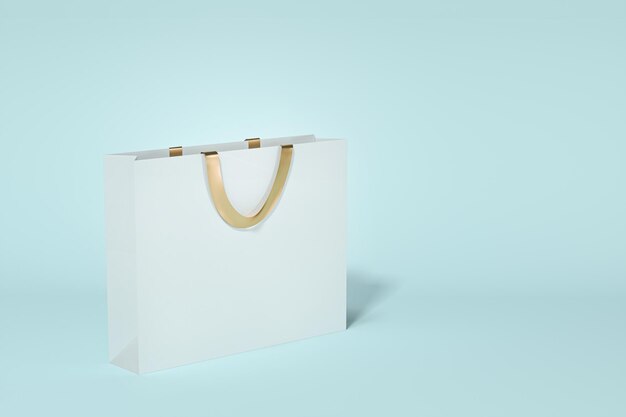 Embalaje de producto de bolsa de compras de papel renderizado 3d