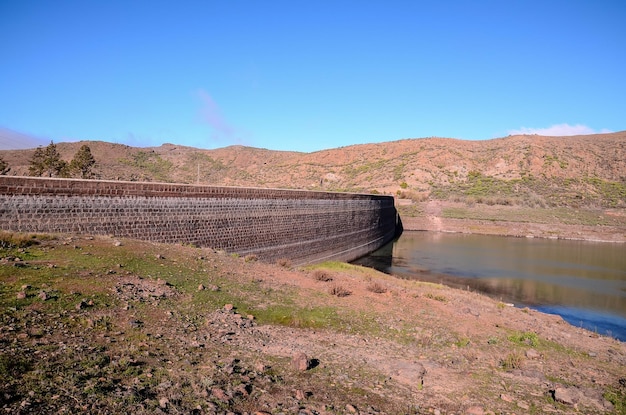 Embalse de Agua de Lago Artificial en Canarias Gran Canaria