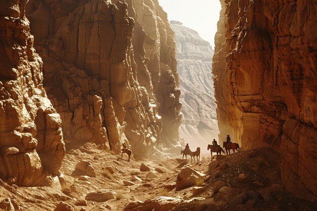 Foto embarcarse en un emocionante viaje a través de un majestuoso d generativo ai