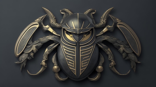 Un emblema audaz para la criptomoneda Black Scarab BitcoinStyle