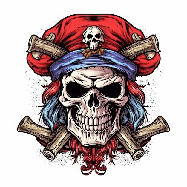 Emblema de calavera pirata