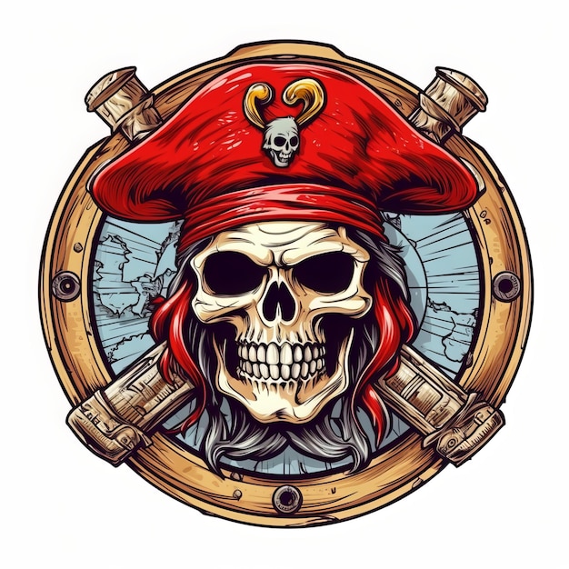 Emblema de calavera pirata