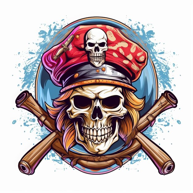 Emblema de calavera pirata