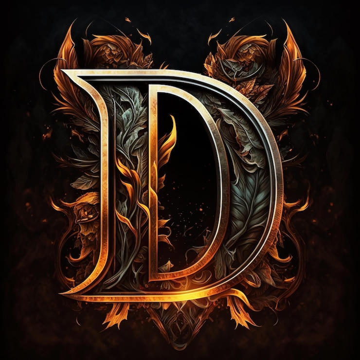 Foto emblema de una carta con estilo floral dorado.