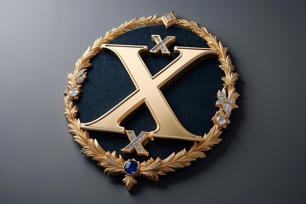 Foto emblema de luxo x
