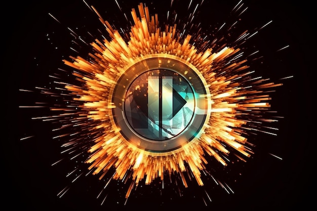 Foto emblema de moeda digital explosiva