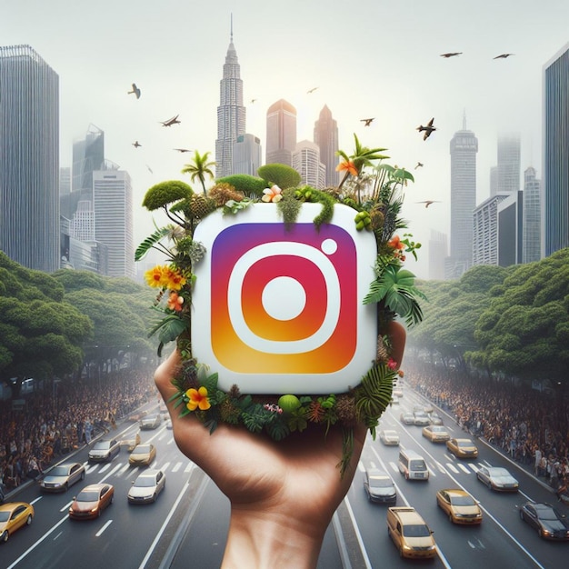 emblema do instagram contra um fundo branco prístino