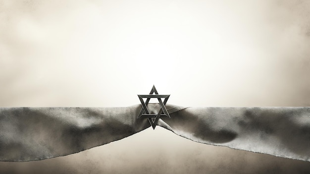 Emblema do símbolo antigo da estrela de David na forma de uma estrela de seis pontas Magen cultura fé Israel Judeus símbolo simbolismo bandeira emblema item