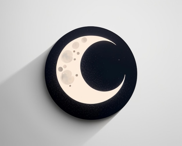 Foto emblema luminoso de la luna radiancia tranquila