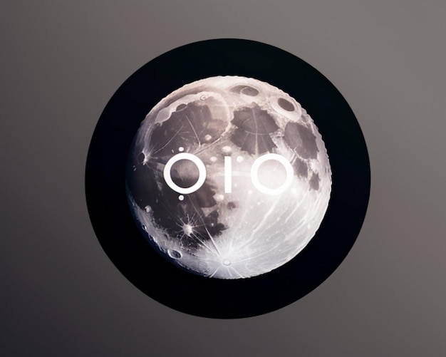 Foto emblema lunar para a empresa e marca