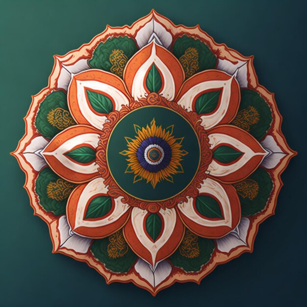 Emblema nacional de la India Ashoka Chakra que simboliza la paz y el progreso