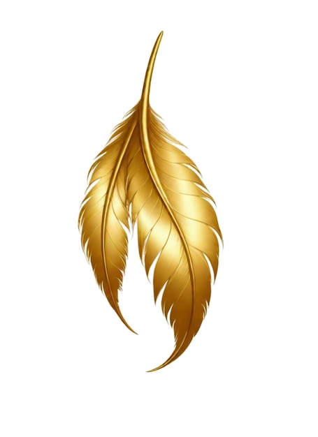 Emblema de pluma de oro