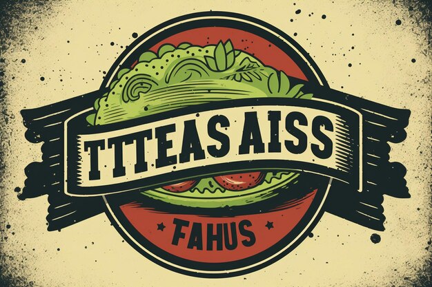 Foto el emblema retro de los tacos