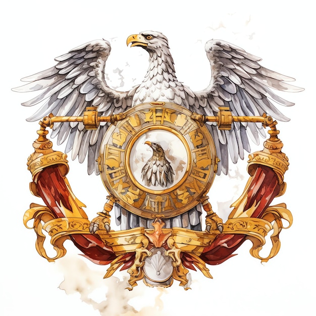 Foto emblema spqr senatus populusque romanus representando o senado e o povo de roma