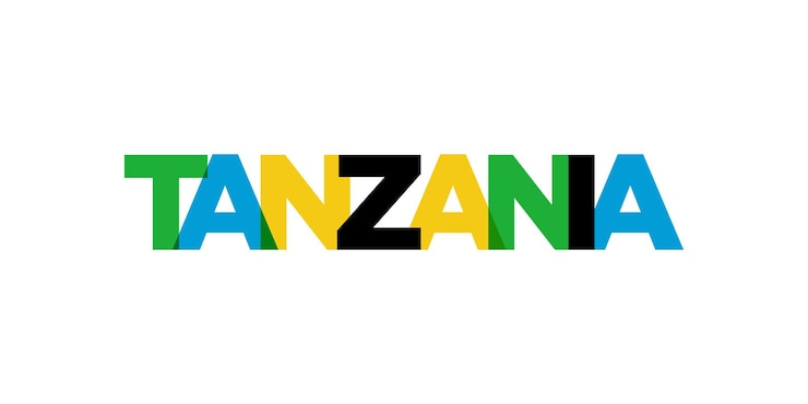 Foto el emblema de tanzania el diseño presenta una ilustración vectorial de estilo geométrico con tipografía audaz en una fuente moderna las letras gráficas del eslogan