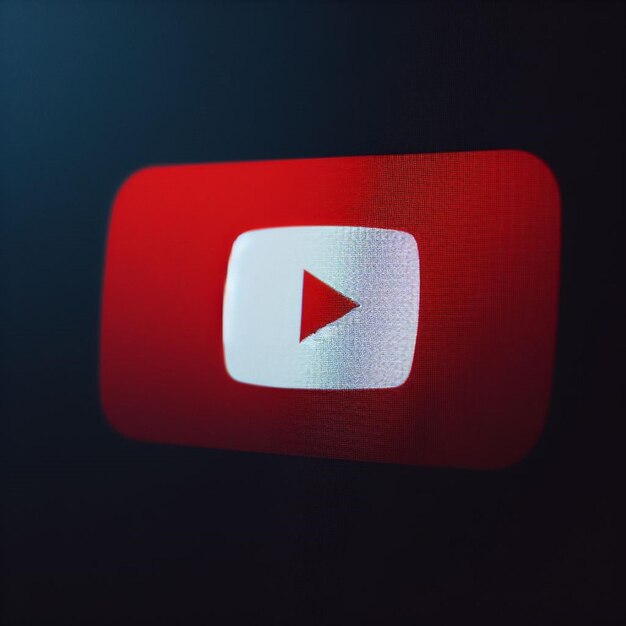 emblema de youtube iluminado con rayos de luz que crean una imagen cautivadora y dinámica