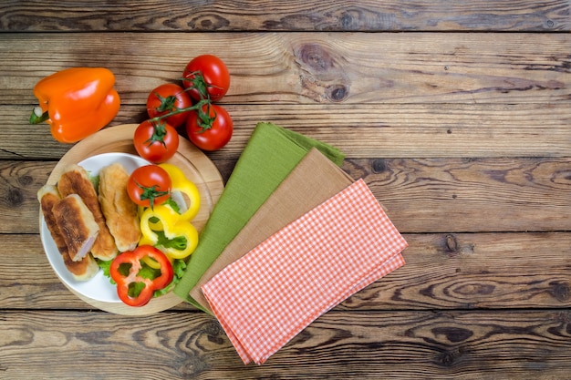 Embutidos en masa con verduras