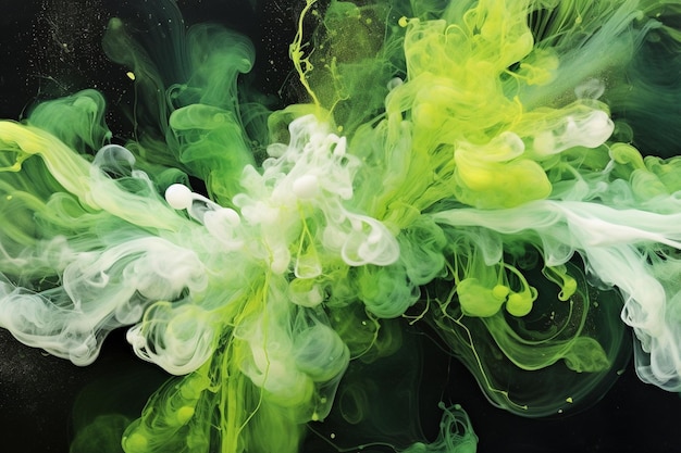 Emerald Whirlwind Hyperrealistische Tiefen der abstrakten Acrylfusion