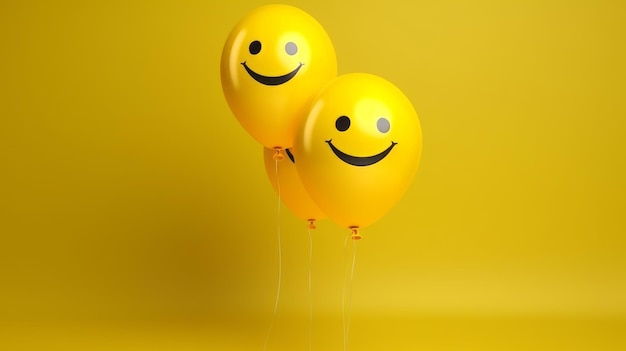 Emoción feliz de la familia con globos emoji