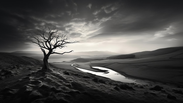 Emocional e Dramática Fotografia de Paisagem em Preto e Branco