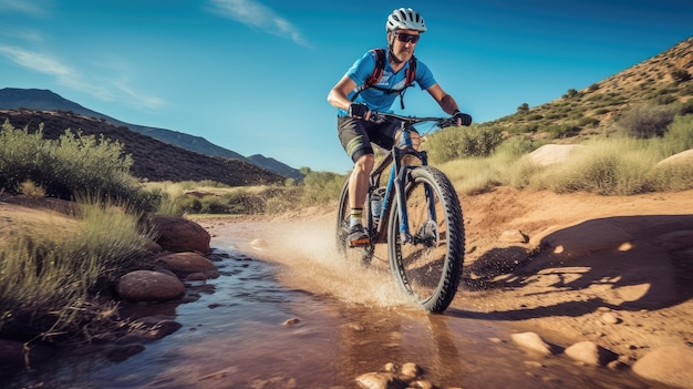 La emocionante aventura de cruzar el agua en bicicleta de montaña