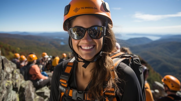 Foto una emocionante aventura en la tirolesa