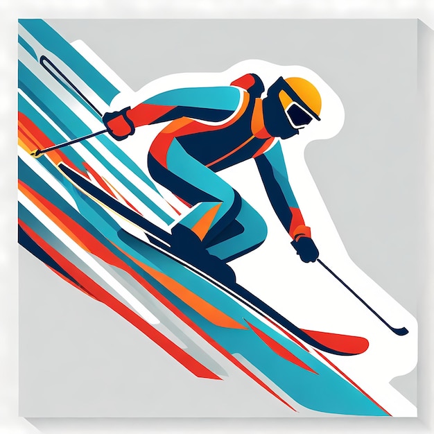 Emocionante carrera de esquí alpino