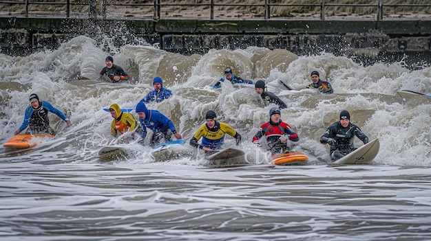 Una emocionante competencia de surf