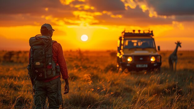 Foto un emocionante papel pintado para una aventura de safari