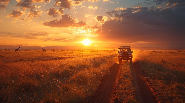 Foto un emocionante papel pintado para una aventura de safari