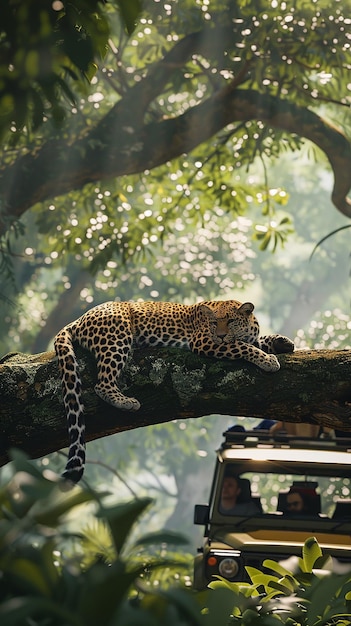 Foto un emocionante safari en el parque nacional de yala