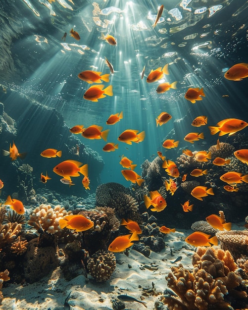 Foto una emocionante tarde de aventura de buceo con snorkel