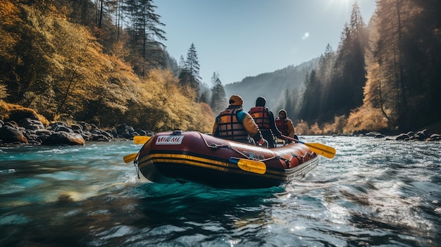 Emocionantes rápidos del río Una descarga de adrenalina