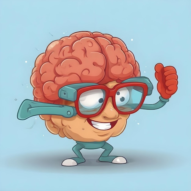 Foto las emociones del cerebro divertidas clipart de dibujos animados