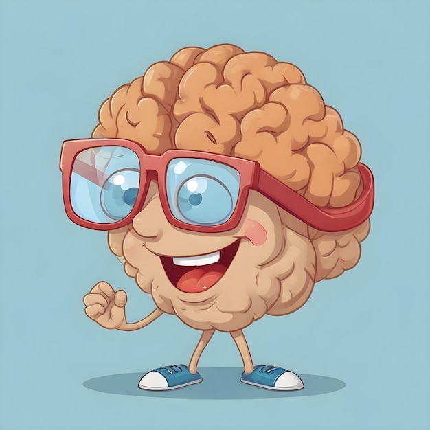 Las emociones del cerebro divertidas Clipart de dibujos animados