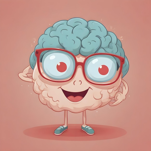 Foto las emociones del cerebro divertidas clipart de dibujos animados