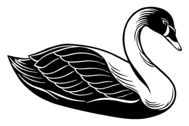 Emociones del cisne mudo Ilustraciones vectoriales para cada estado de ánimo Feliz Triste Enfadado y más expresivo mu