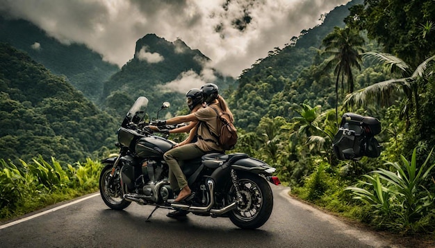 Las emociones de la jungla en motocicleta