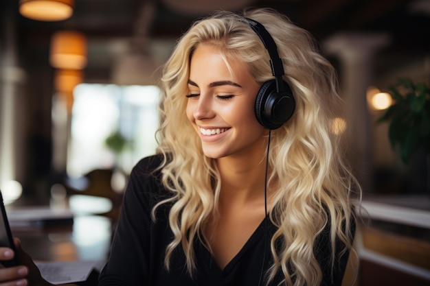 Emociones positivas concepto de estilo de vida primer plano de una joven encantadora mujer caucásica de cabello oscuro en negro