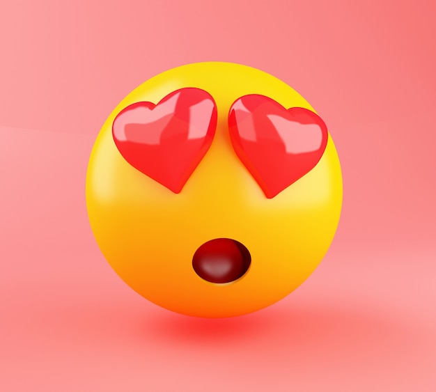 Emoji 3d en amor.