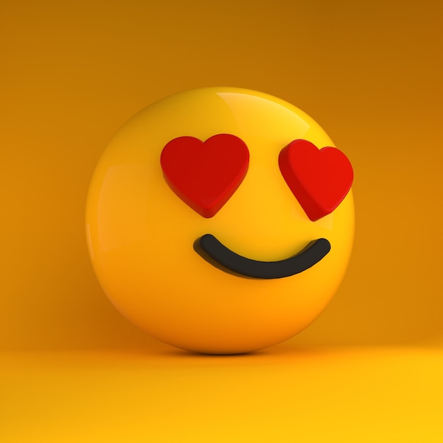 Emoji 3D apaixonado