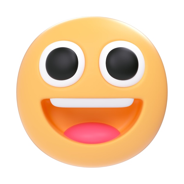 Emoji 3D con cara sonriente